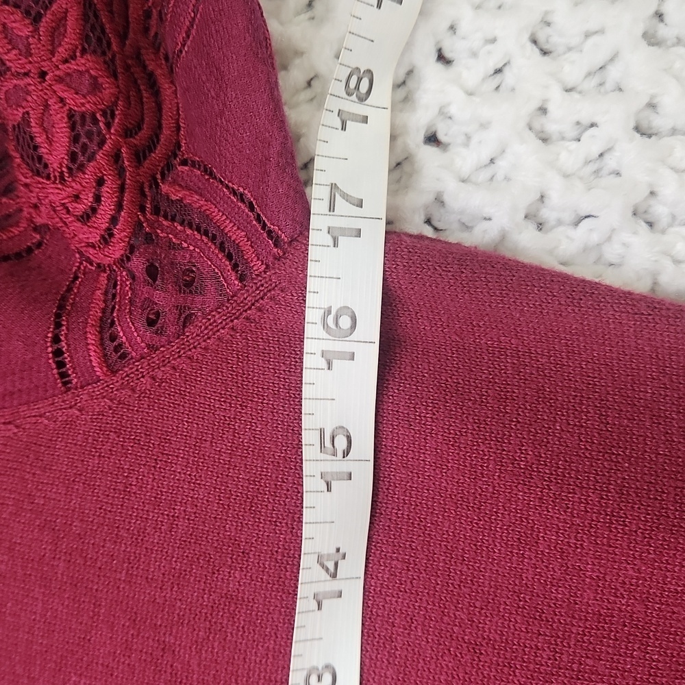 Octavia morlot flare and applique sleeves women knit sweater size Medium - Picture 9 of 12